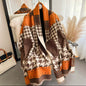 Women Luxurious Cashmere Touch Scarf - Warm Fringe Shawl