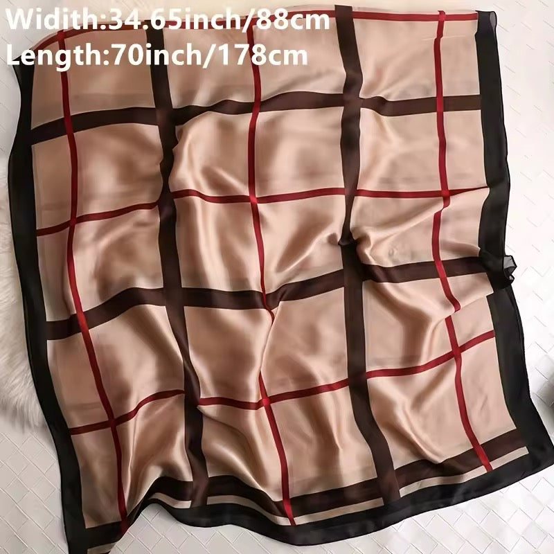 Women Silk Satin Scarf Foulard Hijab Women Soft Large Wrap