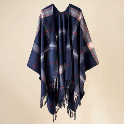 Cashmere Wool Cape Scarf Split Thickened Autumn and Winter Women Cape