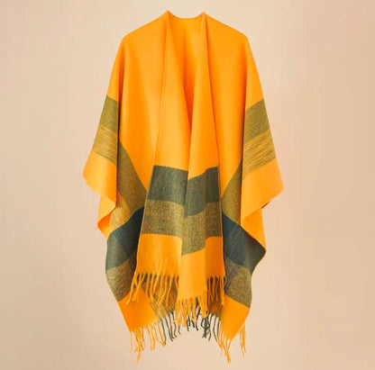 Cashmere Wool Cape Scarf Split Thickened Autumn and Winter Women Cape