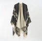 Cashmere Wool Cape Scarf Split Thickened Autumn and Winter Women Cape