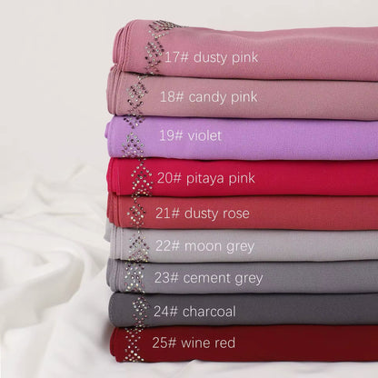 Women Glimmer Shiny Women Hijab Scarf Muslim Long Scarves Light Weight