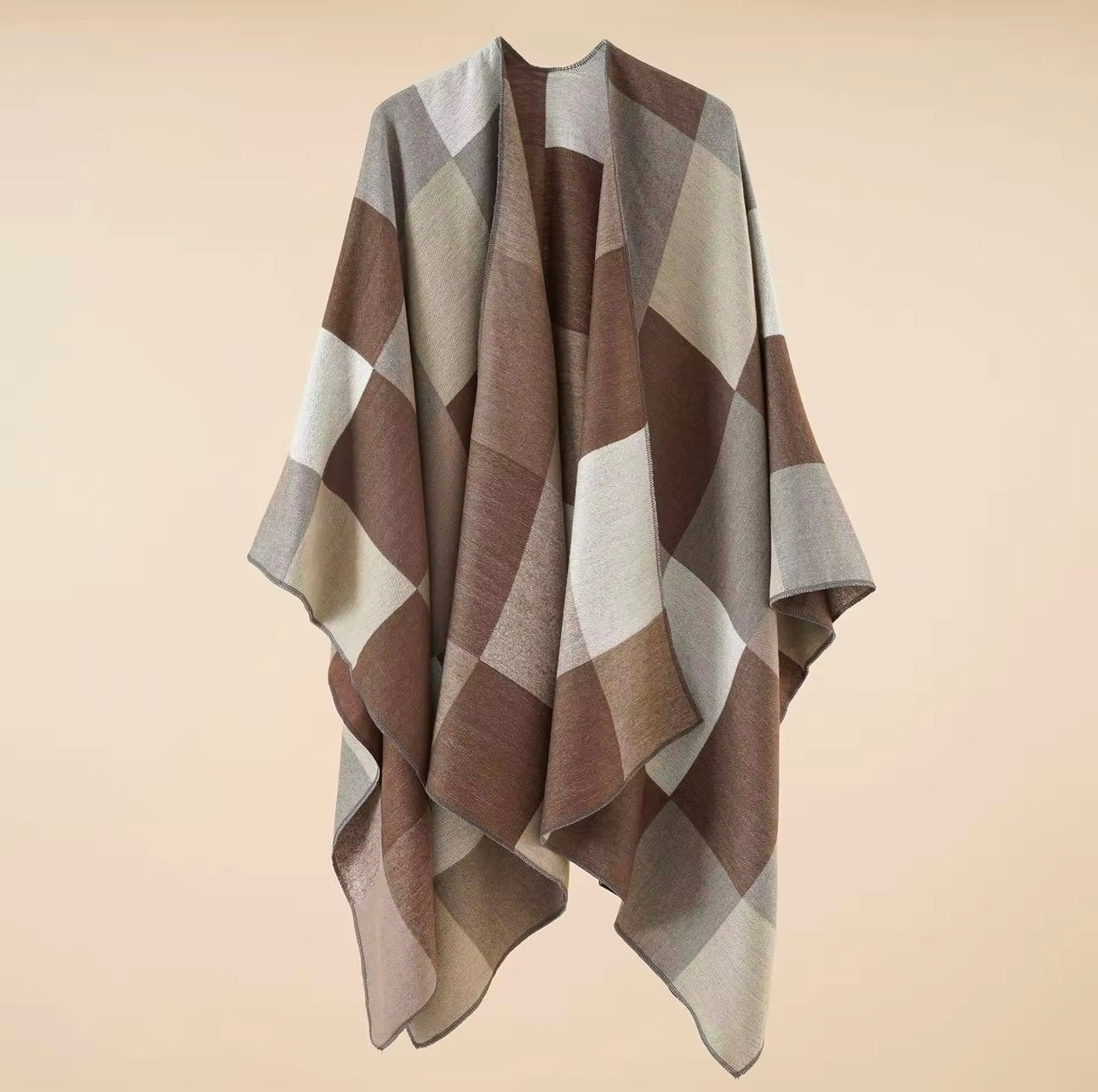 Cashmere Wool Cape Scarf Split Thickened Autumn and Winter Women Cape