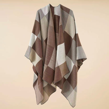 Cashmere Wool Cape Scarf Split Thickened Autumn and Winter Women Cape
