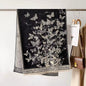 Luxury Women Floral Cashmere Touch Double Sided Butterfly Scarf - Warm Fringe Shawl
