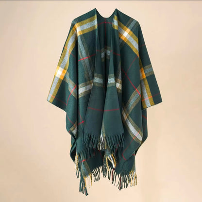 Cashmere Wool Cape Scarf Split Thickened Autumn and Winter Women Cape