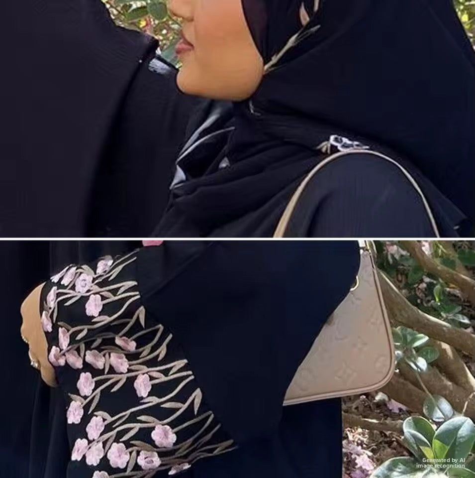 Split Women Black Abaya Modest Clothing Women Split Coat Abaya