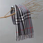 Men & Women Checked Pattern Cashmere Touch Scarf - Warm Fringe Shawl