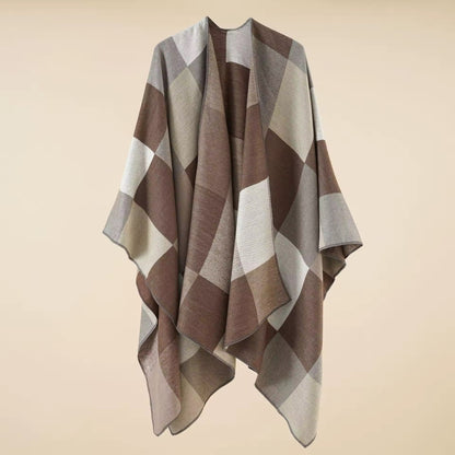 Cashmere Wool Cape Scarf Split Thickened Autumn and Winter Women Cape