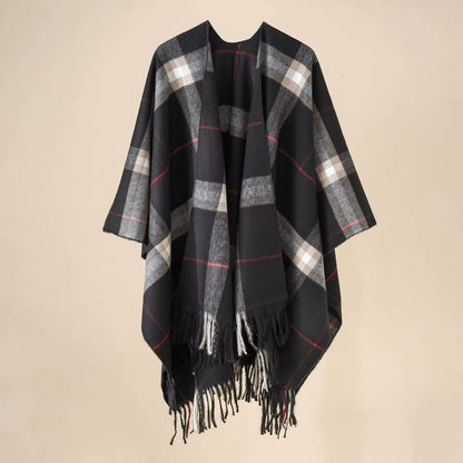 Cashmere Wool Cape Scarf Split Thickened Autumn and Winter Women Cape