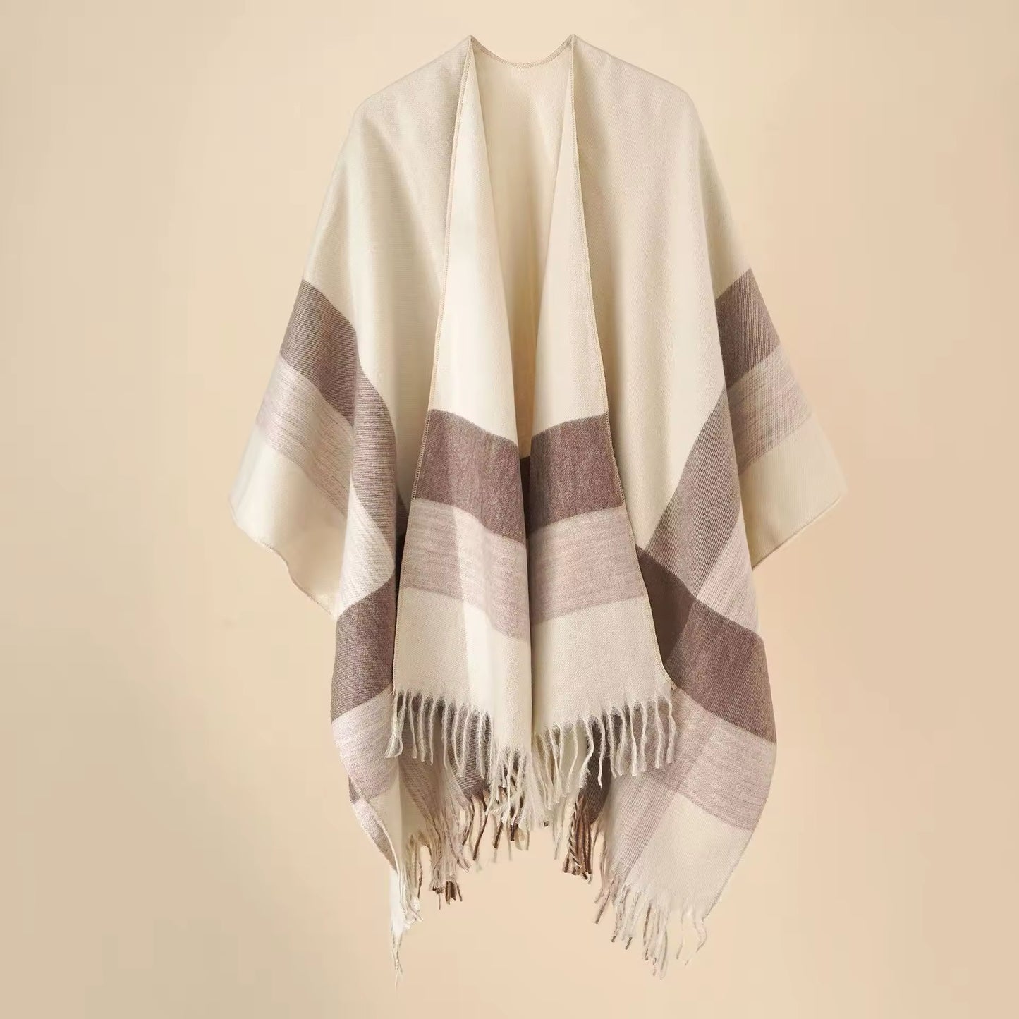 Cashmere Wool Cape Scarf Split Thickened Autumn and Winter Women Cape