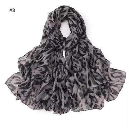 Cheetah Print Women Silk Satin Scarf Foulard Women Hijab Women Allure Wrap