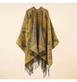 Cashmere Wool Cape Scarf Split Thickened Autumn and Winter Women Cape
