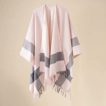 Cashmere Wool Cape Scarf Split Thickened Autumn and Winter Women Cape