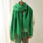 Men Wool & Women Woollen Cashmere Touch Scarf - Warm Fringe Shawl