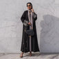 Split Women Black Abaya Modest Clothing Women Split Coat Abaya