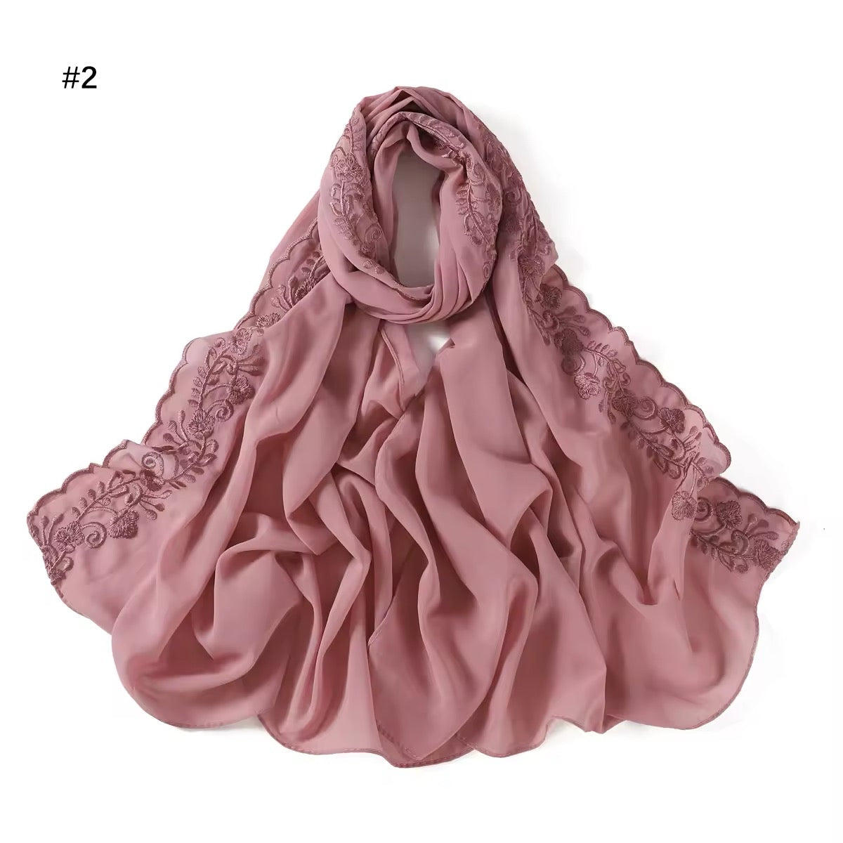 Women Embroidered Scarf Elegant and Versatile for Women Floral Shawl