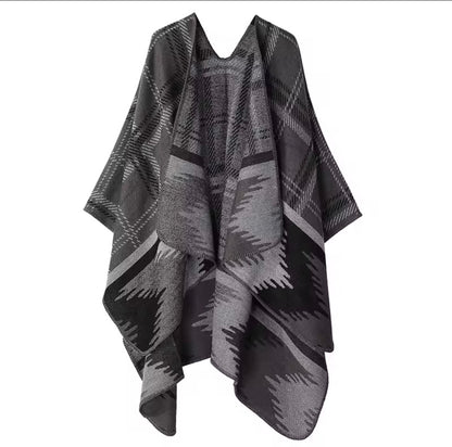 Cashmere Wool Cape Scarf Split Thickened Autumn and Winter Women Cape