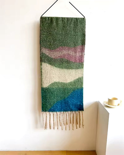 Women Woollen & Men Wool Scarf - Warm Fringe Shaw