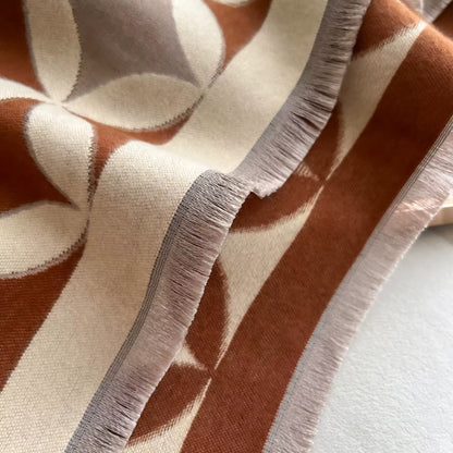 Women Luxurious Cashmere Touch Scarf - Warm Fringe Shawl
