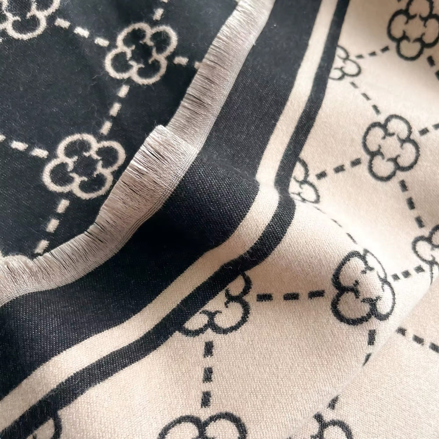 Women Luxurious Cashmere Touch Scarf  - Warm Fringe Shawl