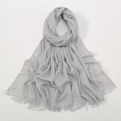 Women Glimmer Shiny Women Hijab Scarf Muslim Long Scarves Light Weight