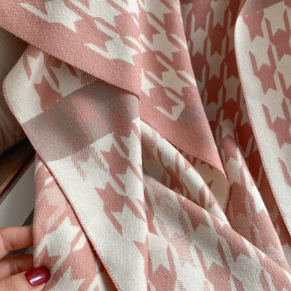 Women Luxurious Cashmere Touch Scarf - Warm Fringe Shawl