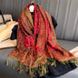 Luxury Women Classic Pashmina  Cashmere Touch Bohemia Scarf - Warm Fringe Shawl