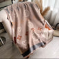 Women Luxurious Cashmere Touch Scarf - Warm Fringe Shawl