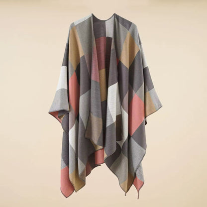 Cashmere Wool Cape Scarf Split Thickened Autumn and Winter Women Cape