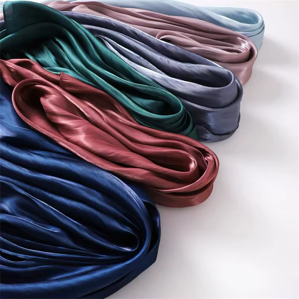 Women Glimmer Shiny Women Hijab Scarf Muslim Long Scarves Light Weight