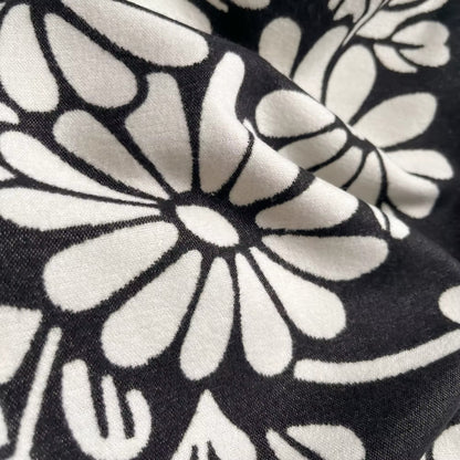 Luxury Women Floral Cashmere Touch Flower Scarf - Warm Fringe Shawl