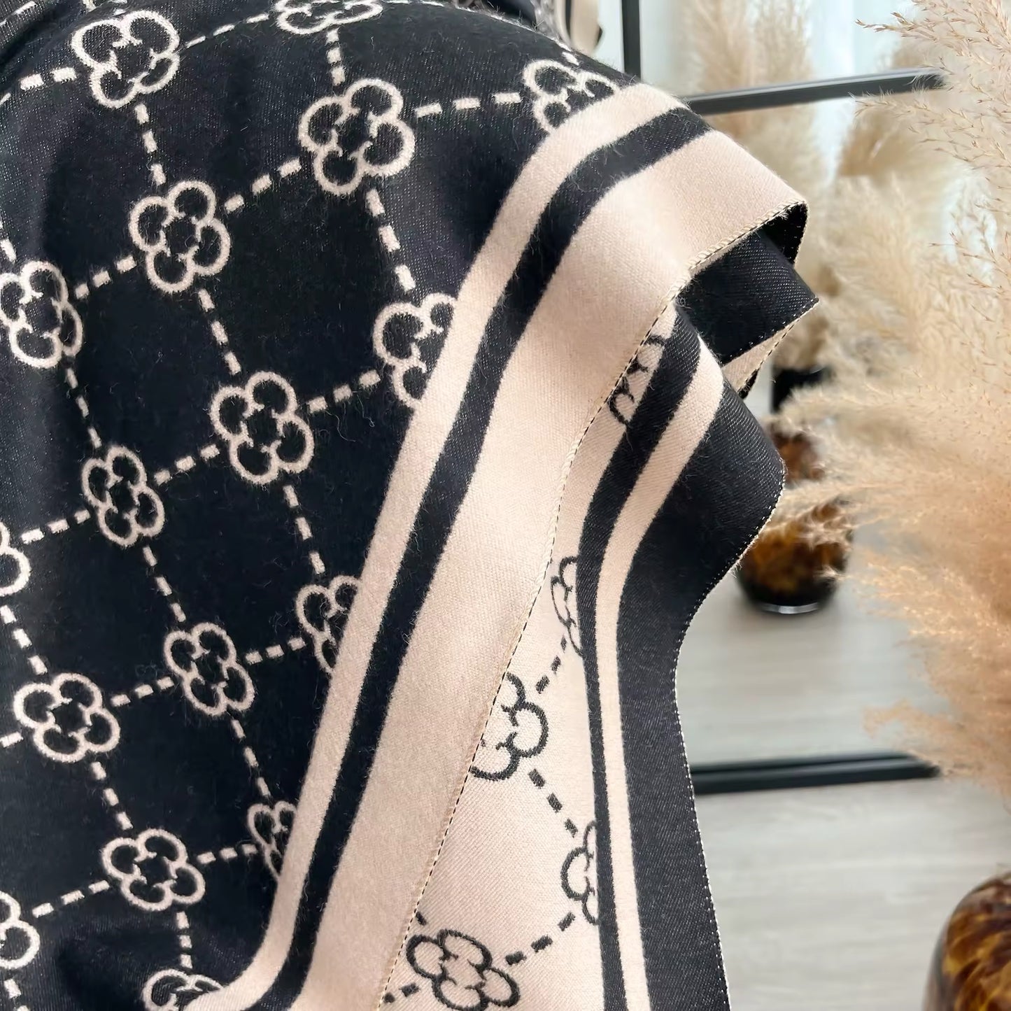 Women Luxurious Cashmere Touch Scarf  - Warm Fringe Shawl