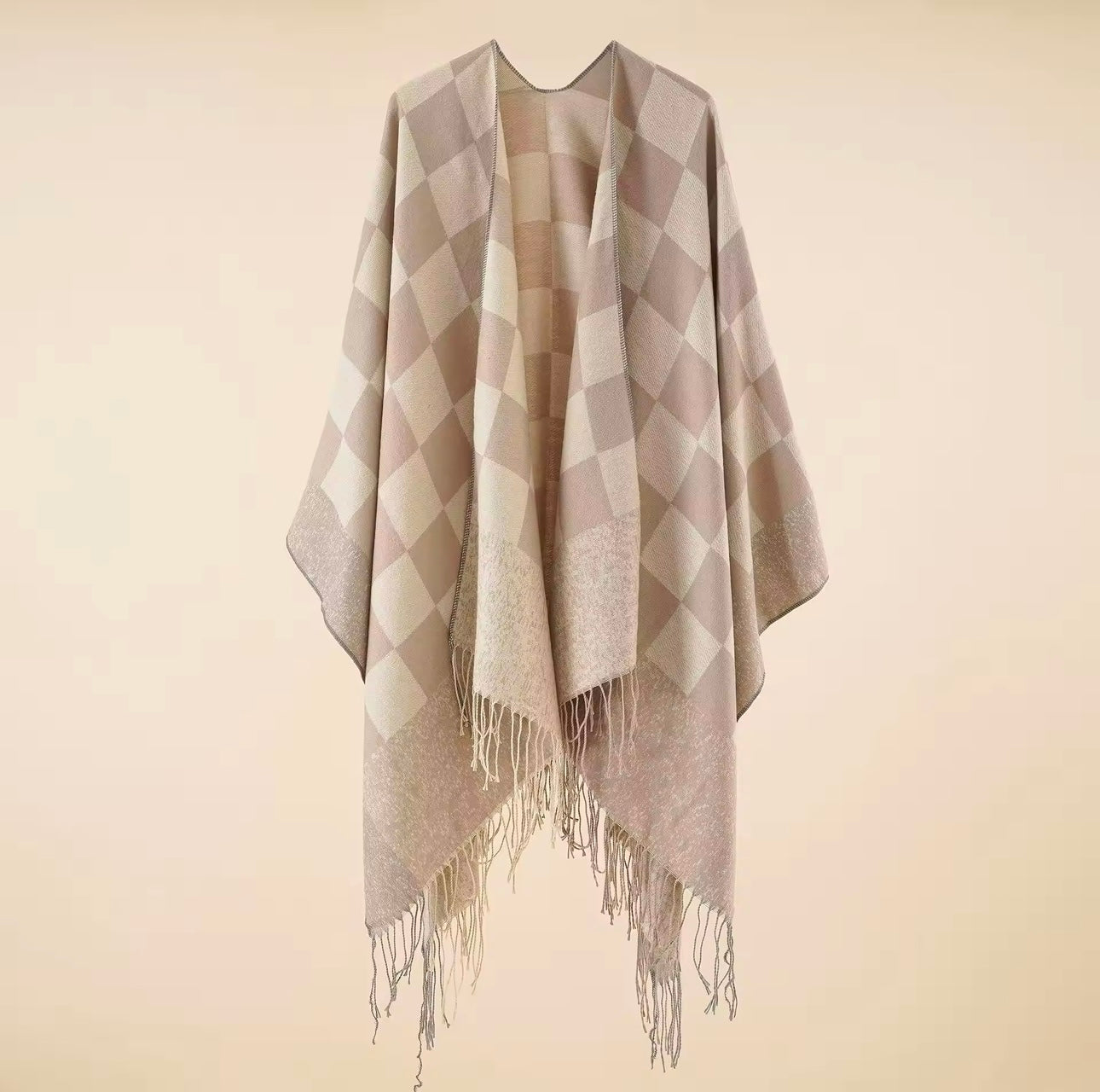 Cashmere Wool Cape Scarf Split Thickened Autumn and Winter Women Cape