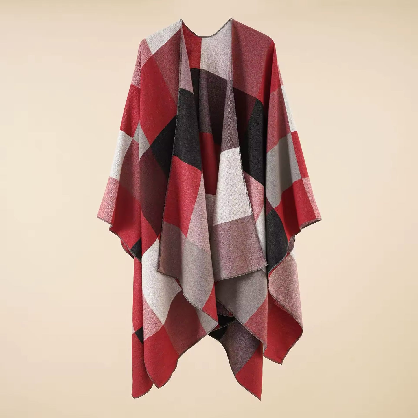 Cashmere Wool Cape Scarf Split Thickened Autumn and Winter Women Cape