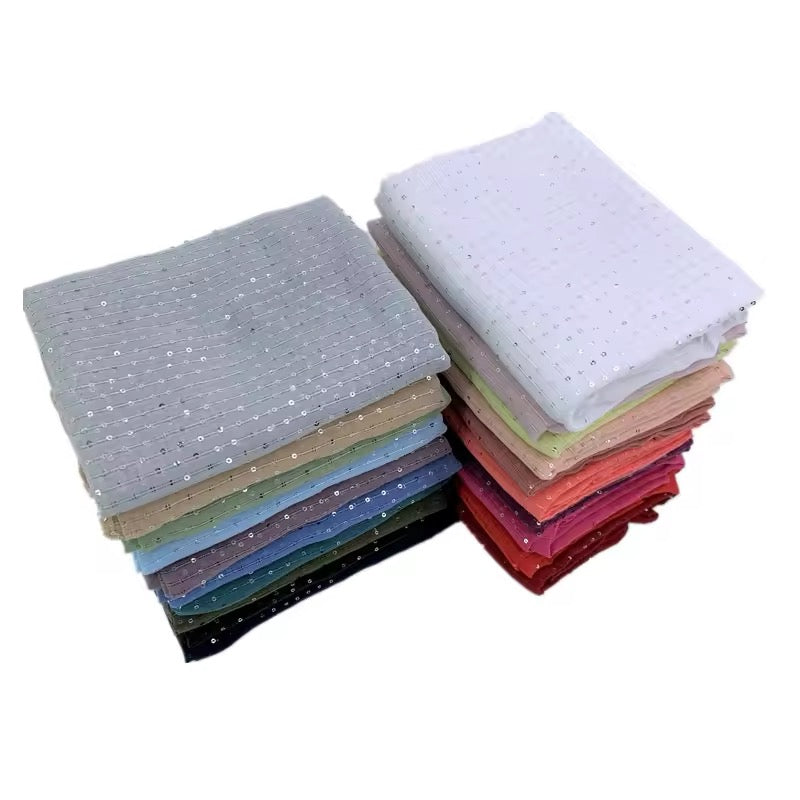 Women Glimmer Shiny Women Hijab Scarf Muslim Long Scarves Light Weight