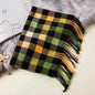 Men &  Women Checked Pattern Cashmere Touch Scarf - Warm Fringe Shawl