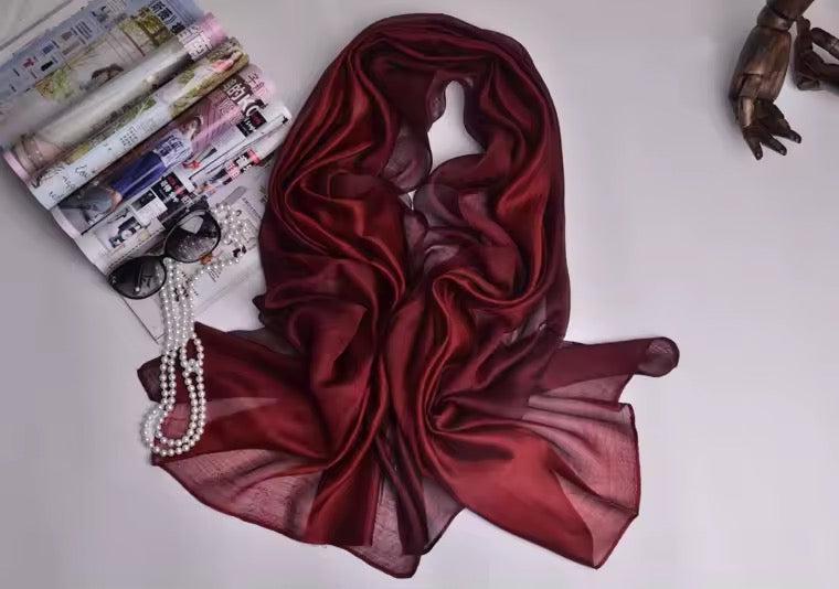 Women Silk Satin Scarf Hijab Women Soft  Large Wrap