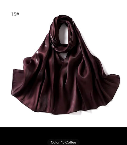 Women Glimmer Shiny Women Hijab Scarf Muslim Long Scarves Light Weight