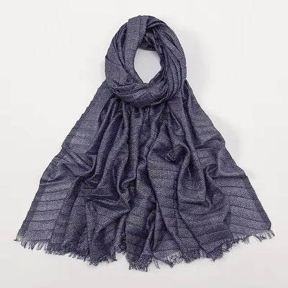 Women Glimmer Shiny Women Hijab Scarf Muslim Long Scarves Light Weight