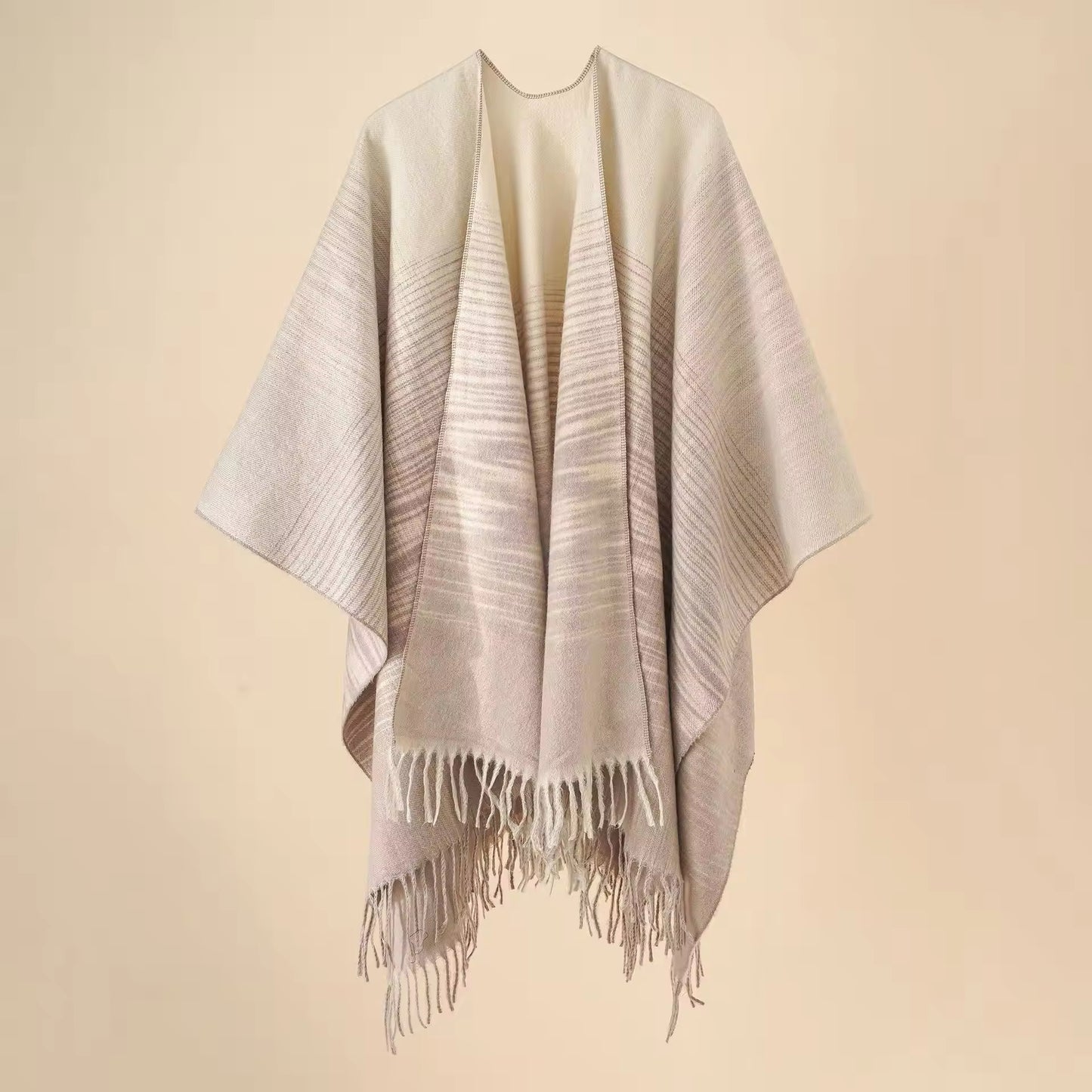Cashmere Wool Cape Scarf Split Thickened Autumn and Winter Women Cape