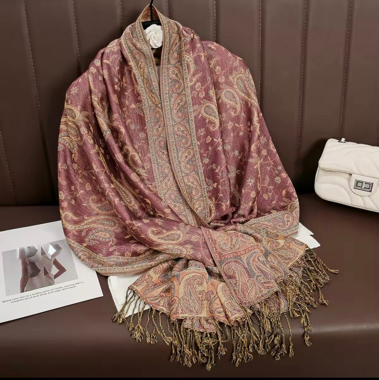 Luxury Women Classic Pashmina  Cashmere Touch Bohemia Scarf - Warm Fringe Shawl
