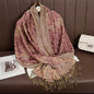 Luxury Women Classic Pashmina  Cashmere Touch Bohemia Scarf - Warm Fringe Shawl