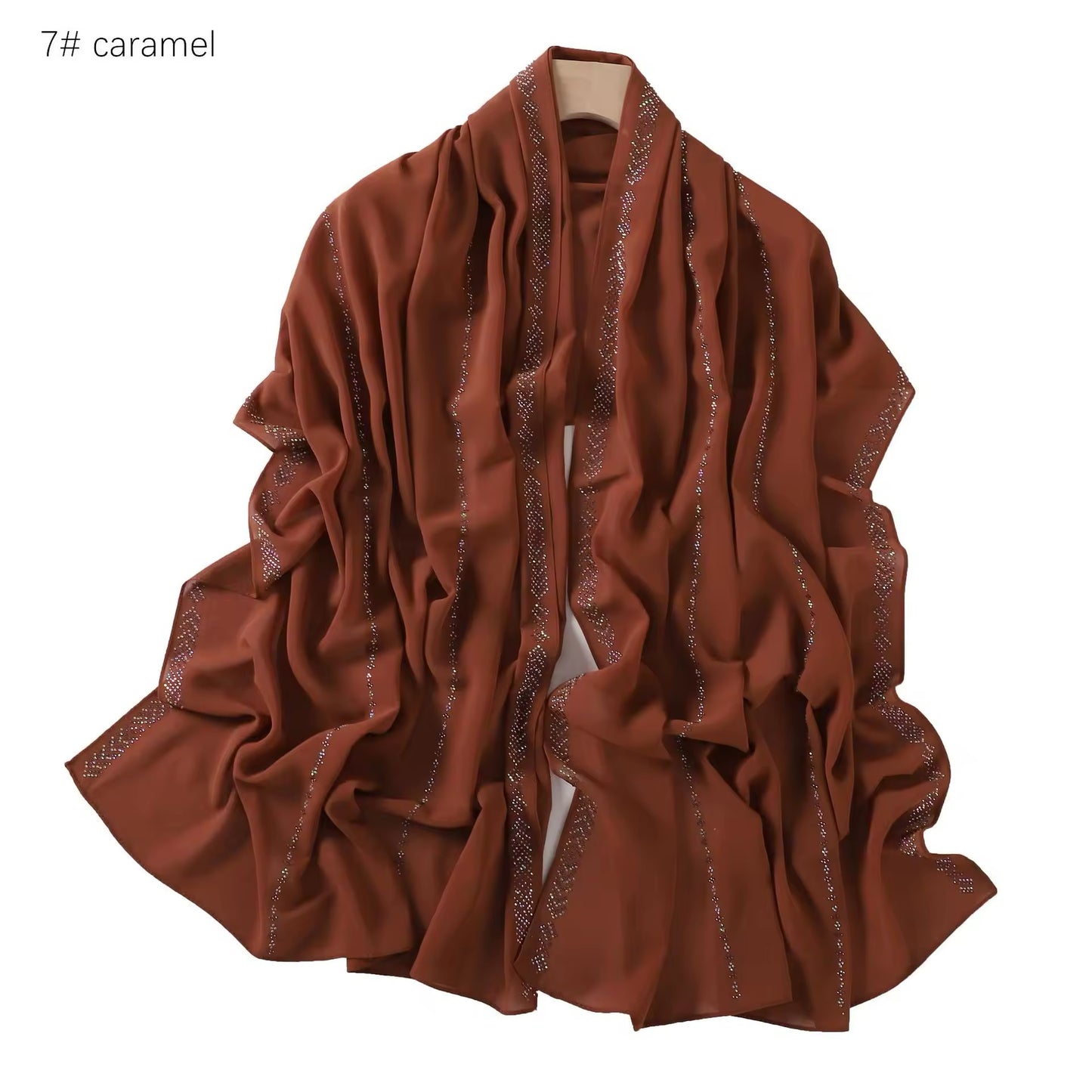 Women Glimmer Shiny Women Hijab Scarf Muslim Long Scarves Light Weight