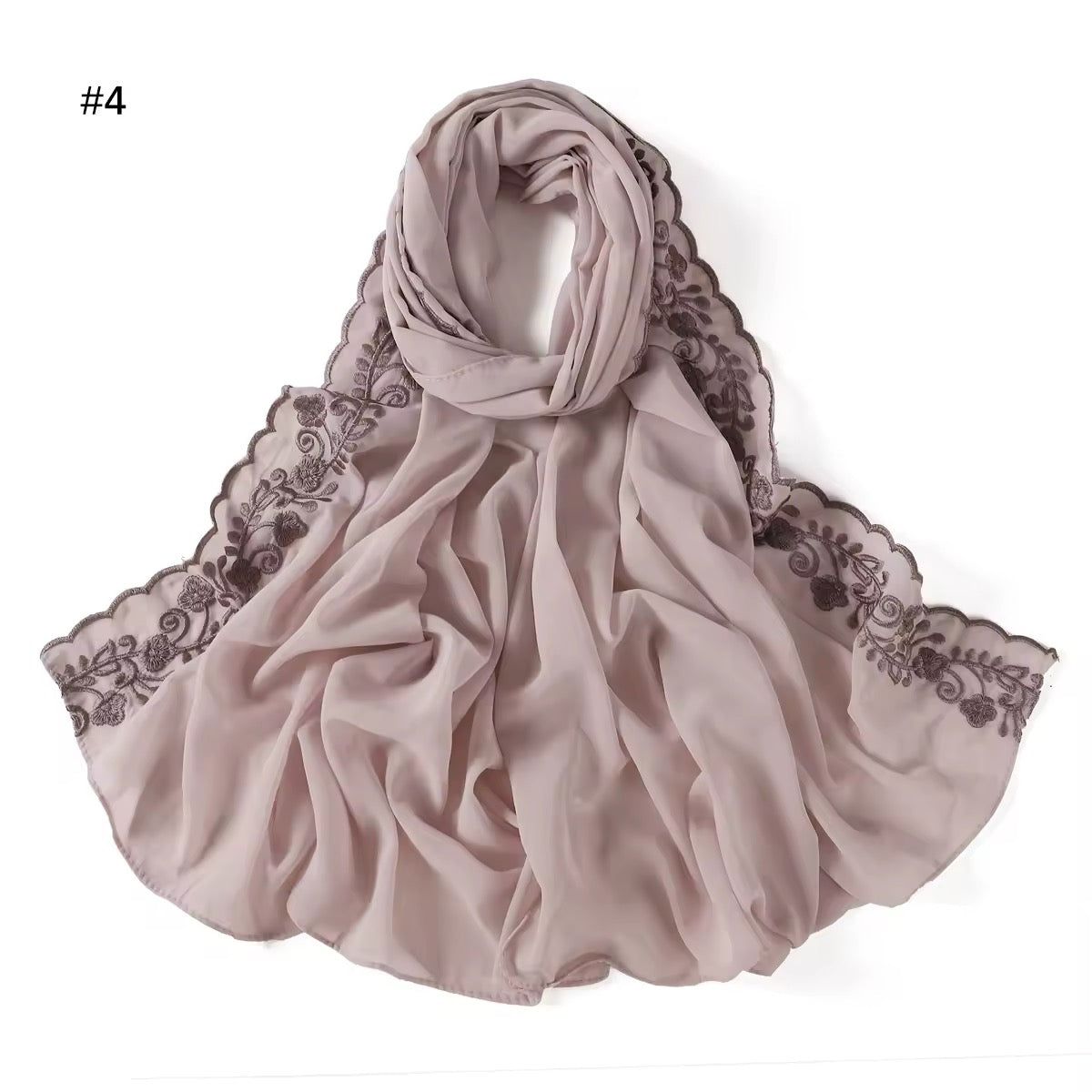 Women Embroidered Scarf Elegant and Versatile for Women Floral Shawl