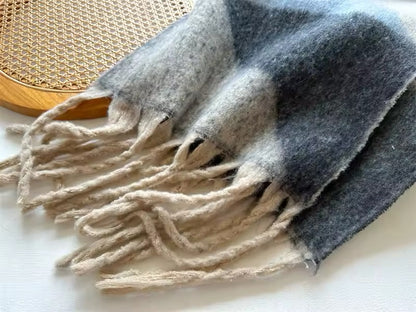 Women Woollen & Men Wool Scarf - Warm Fringe Shaw