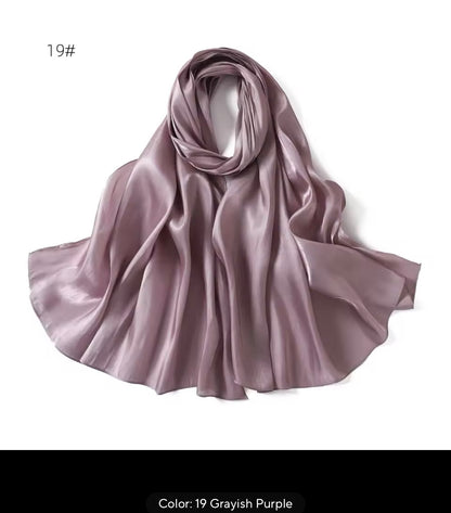 Women Glimmer Shiny Women Hijab Scarf Muslim Long Scarves Light Weight
