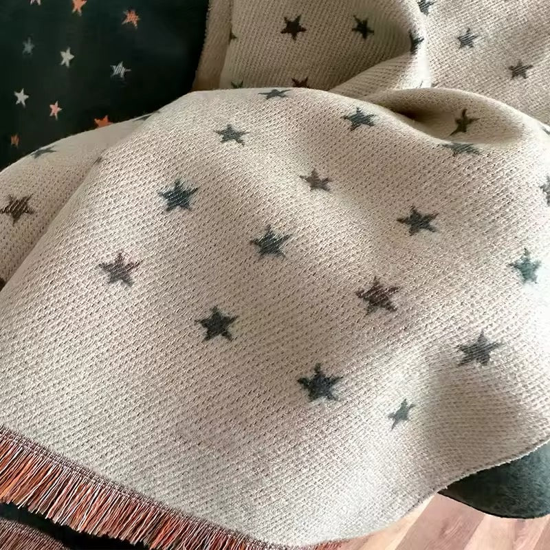 Women Luxurious Cashmere Touch Scarf - Warm Fringe Shawl