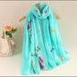 Women Embroidered Scarf Elegant and Versatile for Women Floral Shawl