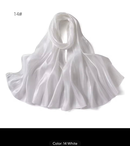 Women Glimmer Shiny Women Hijab Scarf Muslim Long Scarves Light Weight